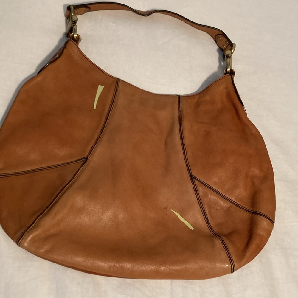 Lucé leather shoulder/hobo handbag caramel brown - Picture 13 of 16